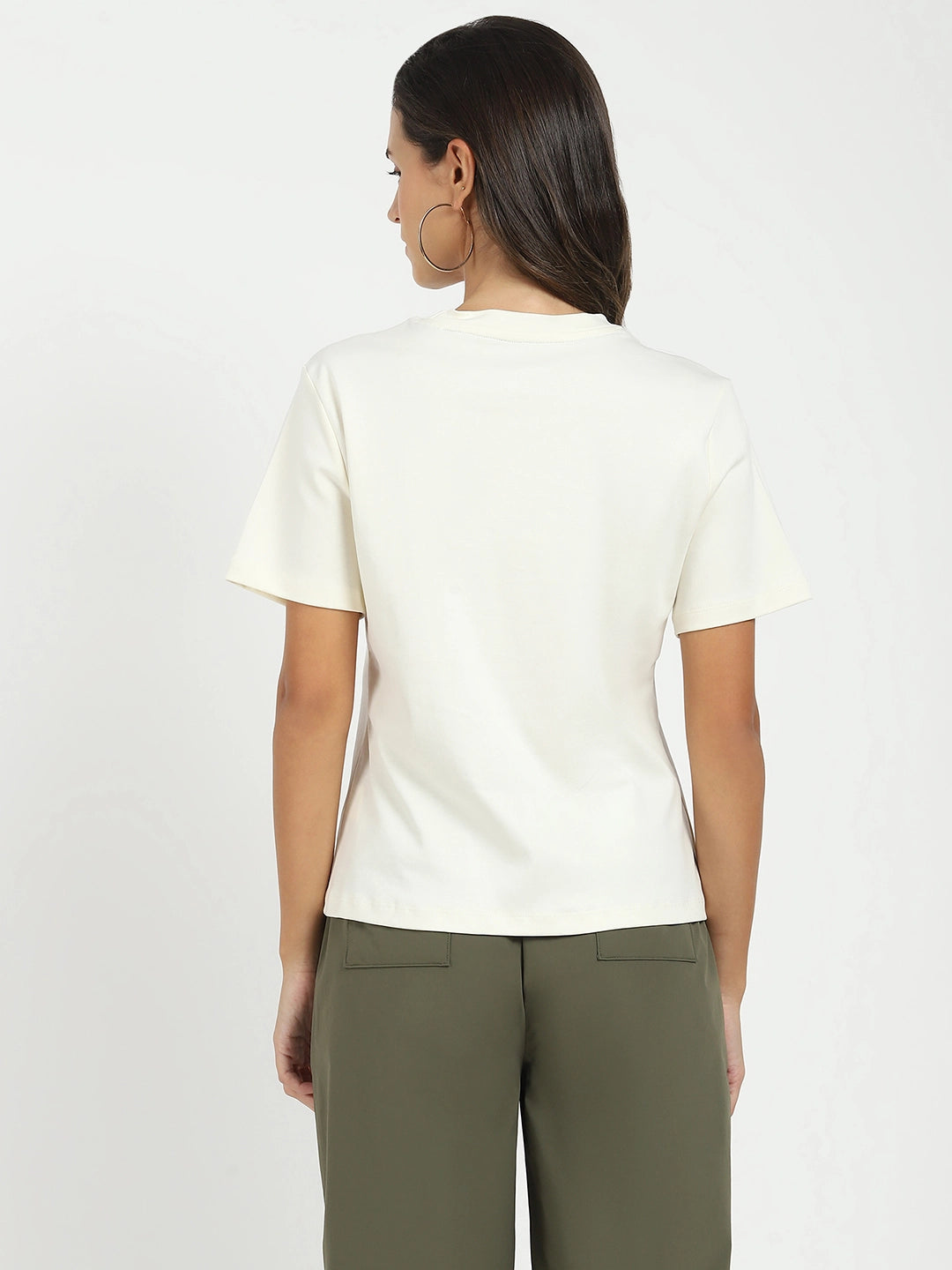Cream Floral Embroidered Top