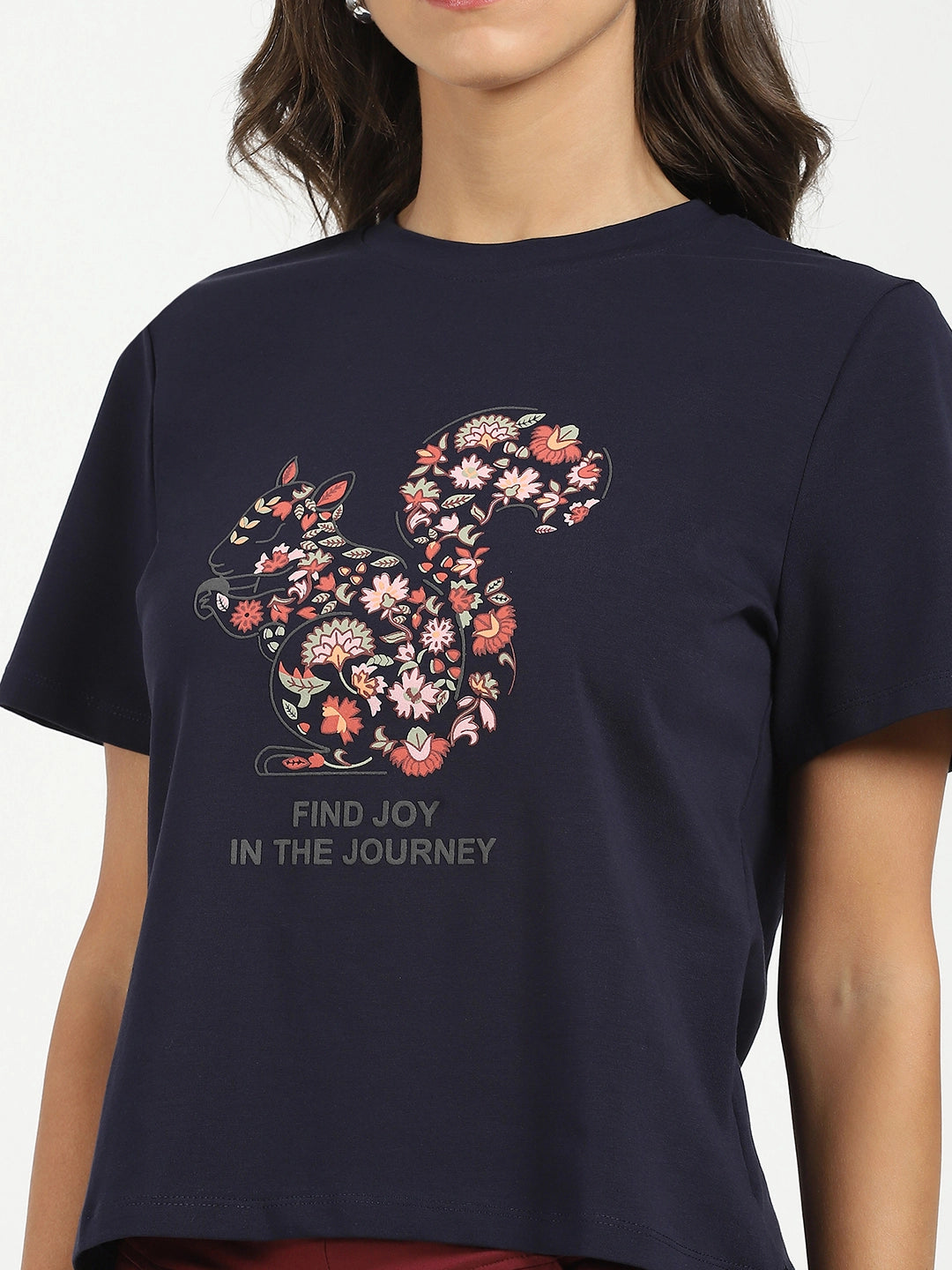 Navy Graphic Cotton Top - Global Republic