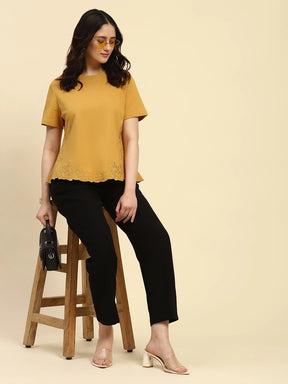 Embroidered UV Protection Cotton Top