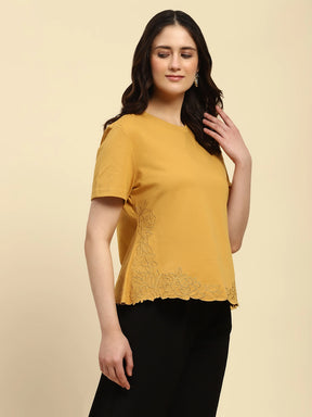 Embroidered UV Protection Cotton Top