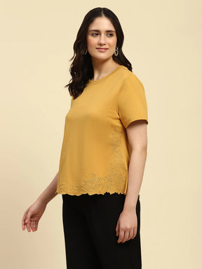Embroidered UV Protection Cotton Top