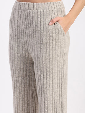 Self-Striped -Spandex Winter Loungewear - Global Republic