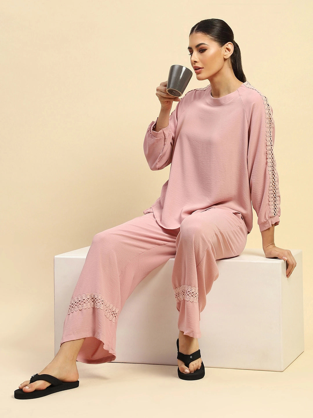 Onion  Rayon Relaxed Nightsuit - Global Republic
