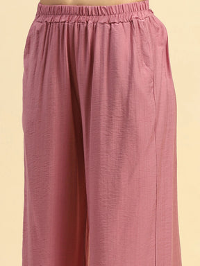 Dusty Pink Rayon Relaxed Fit Night Suit