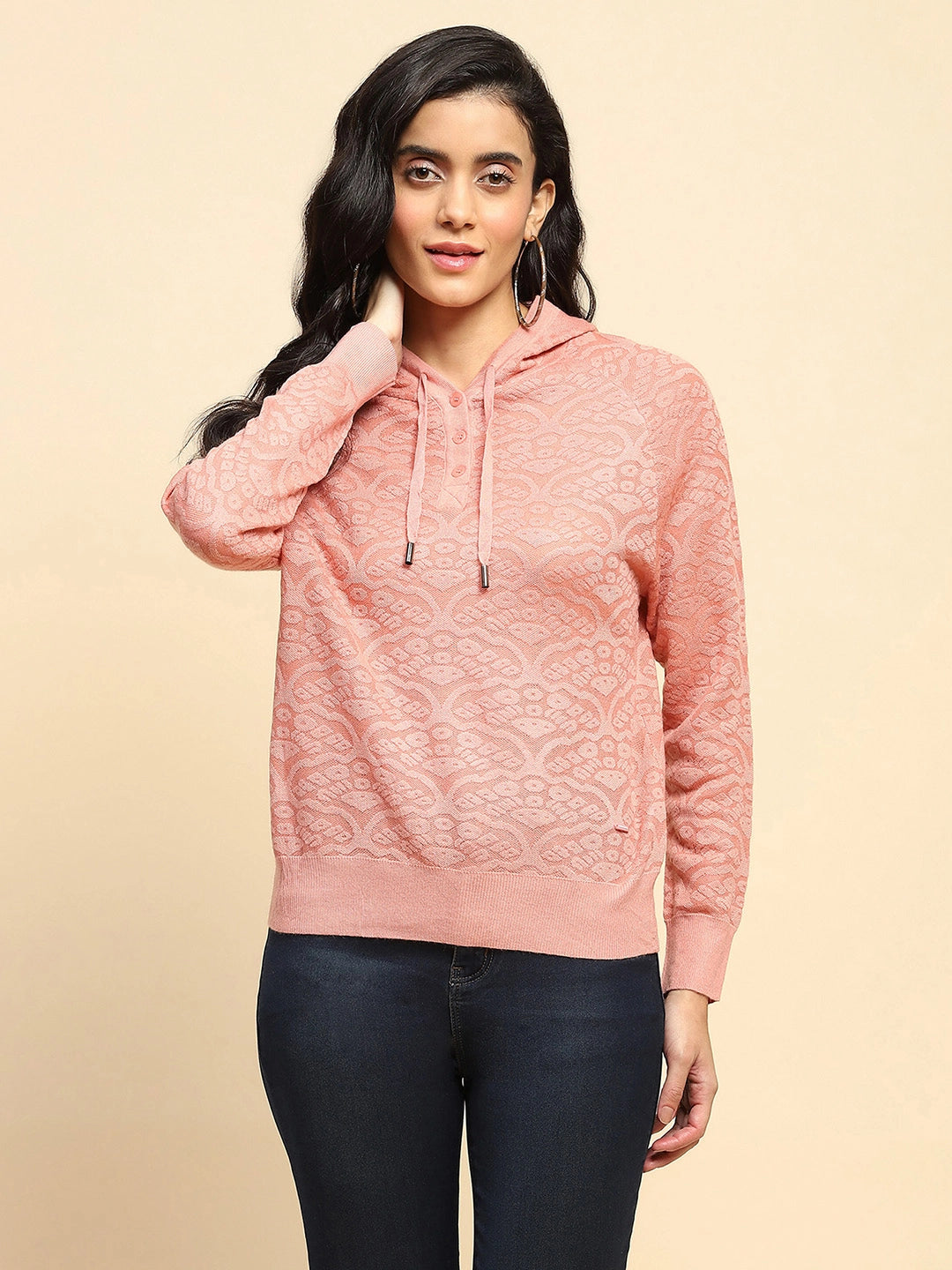 Pink  Hood Pullover - Global Republic