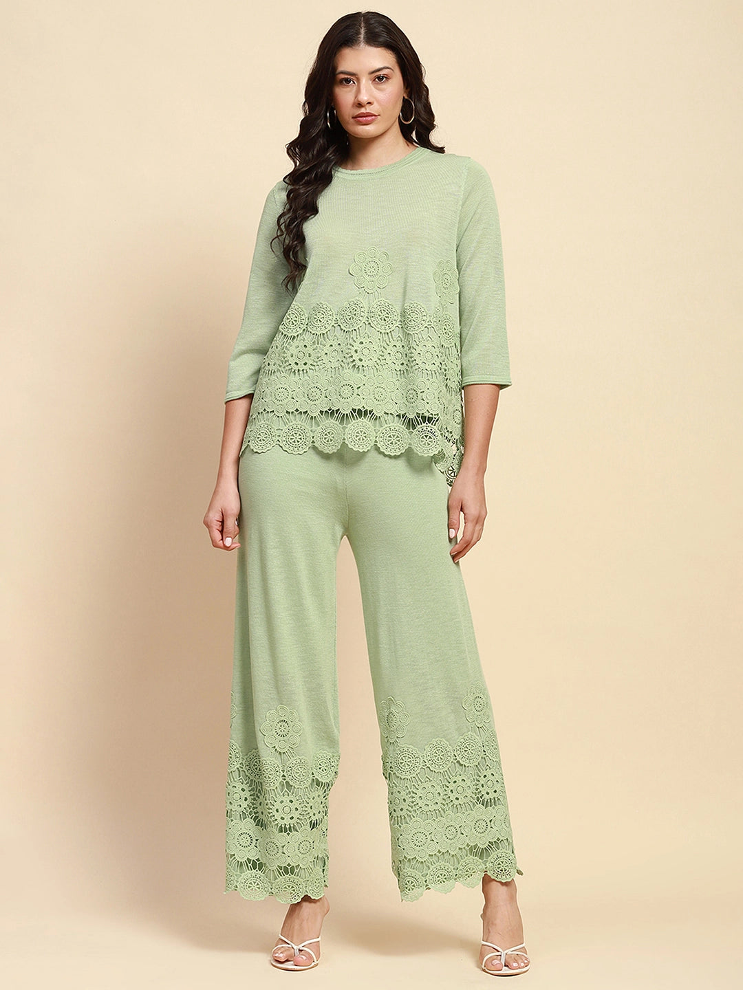 Green Viscose Relaxed Fit Co-ord Sets - Global Republic