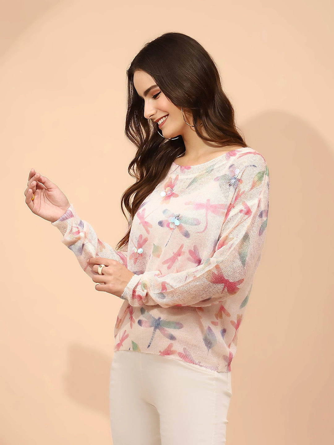 Peach  Loose Winter Top - Global Republic
