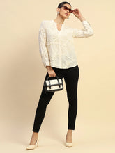 Cream Cotton Relaxed Fit Shirt