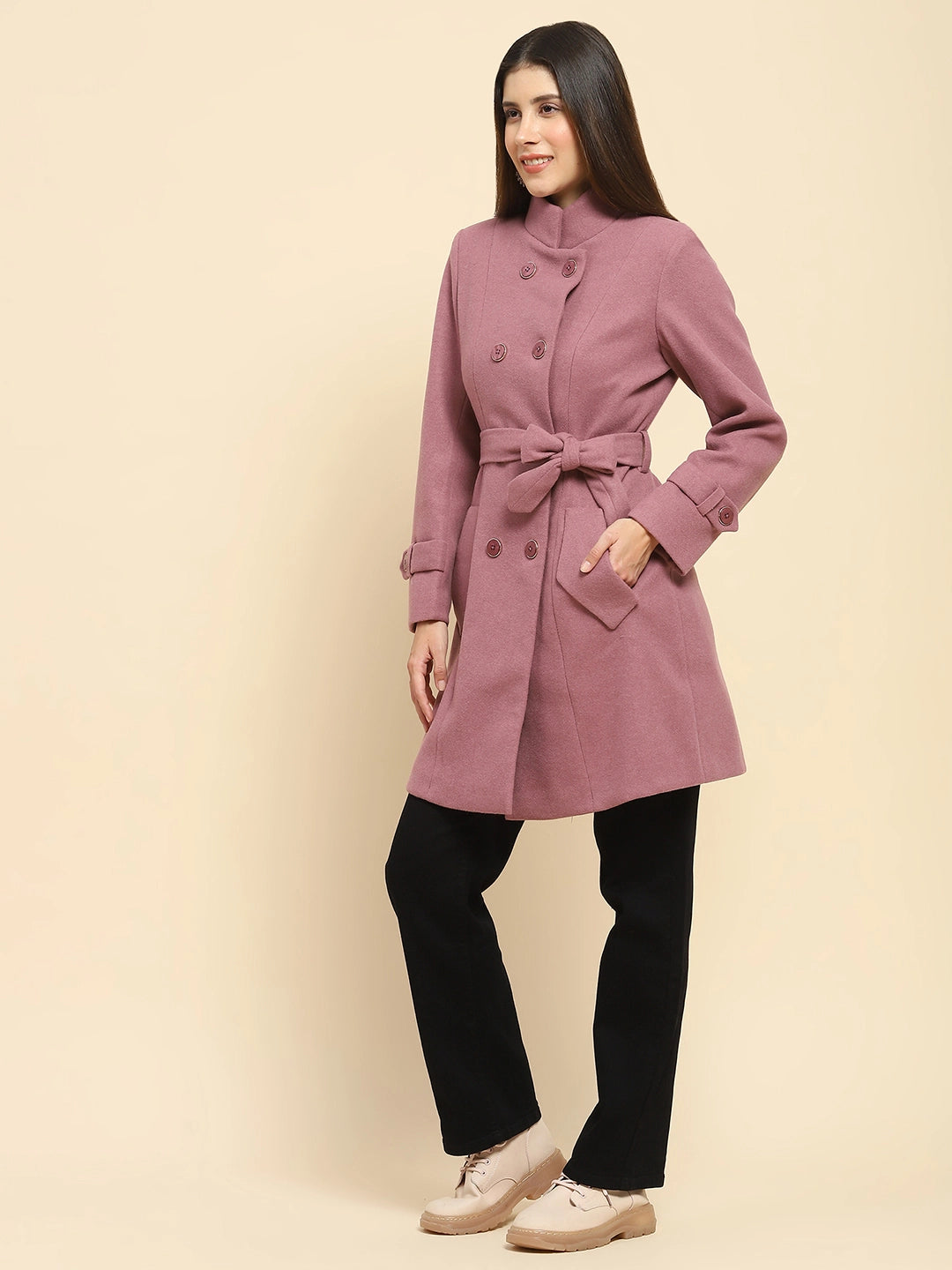Falsa Poly Blend Winter Long Coat