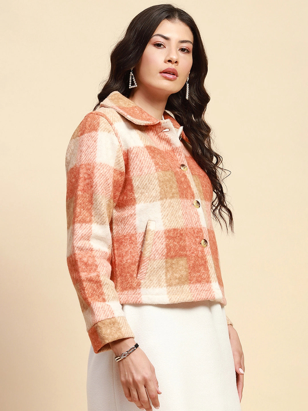 Rust  Regular Fit Jacket - Global Republic