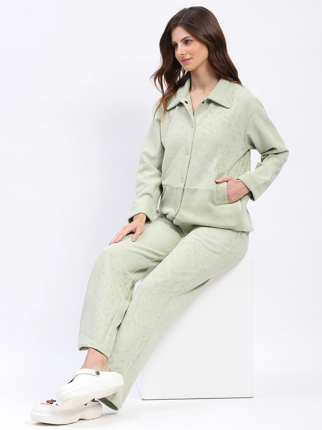 Shacket-Style Winter Night Suit - Global Republic