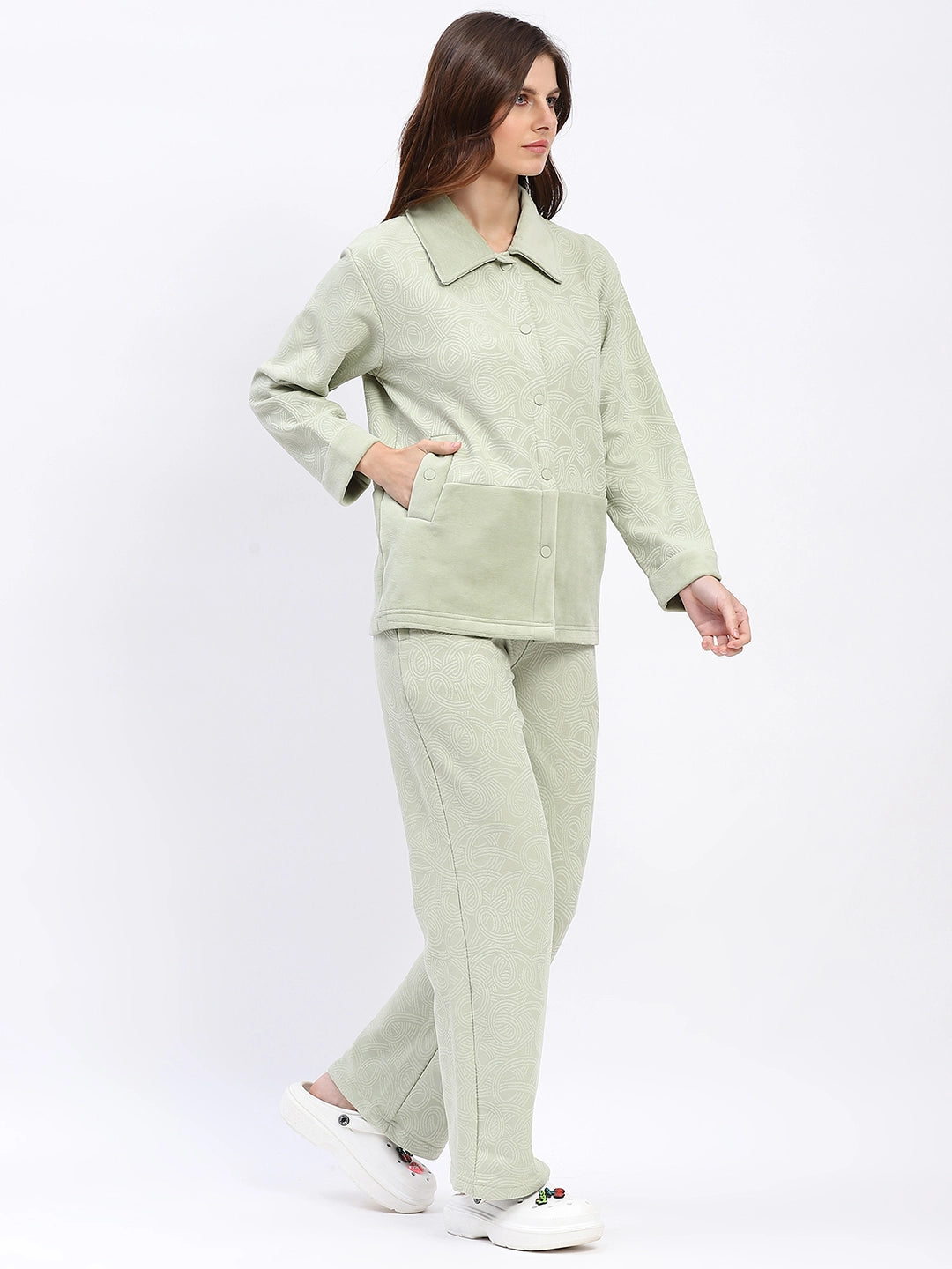 Shacket-Style Winter Night Suit - Global Republic