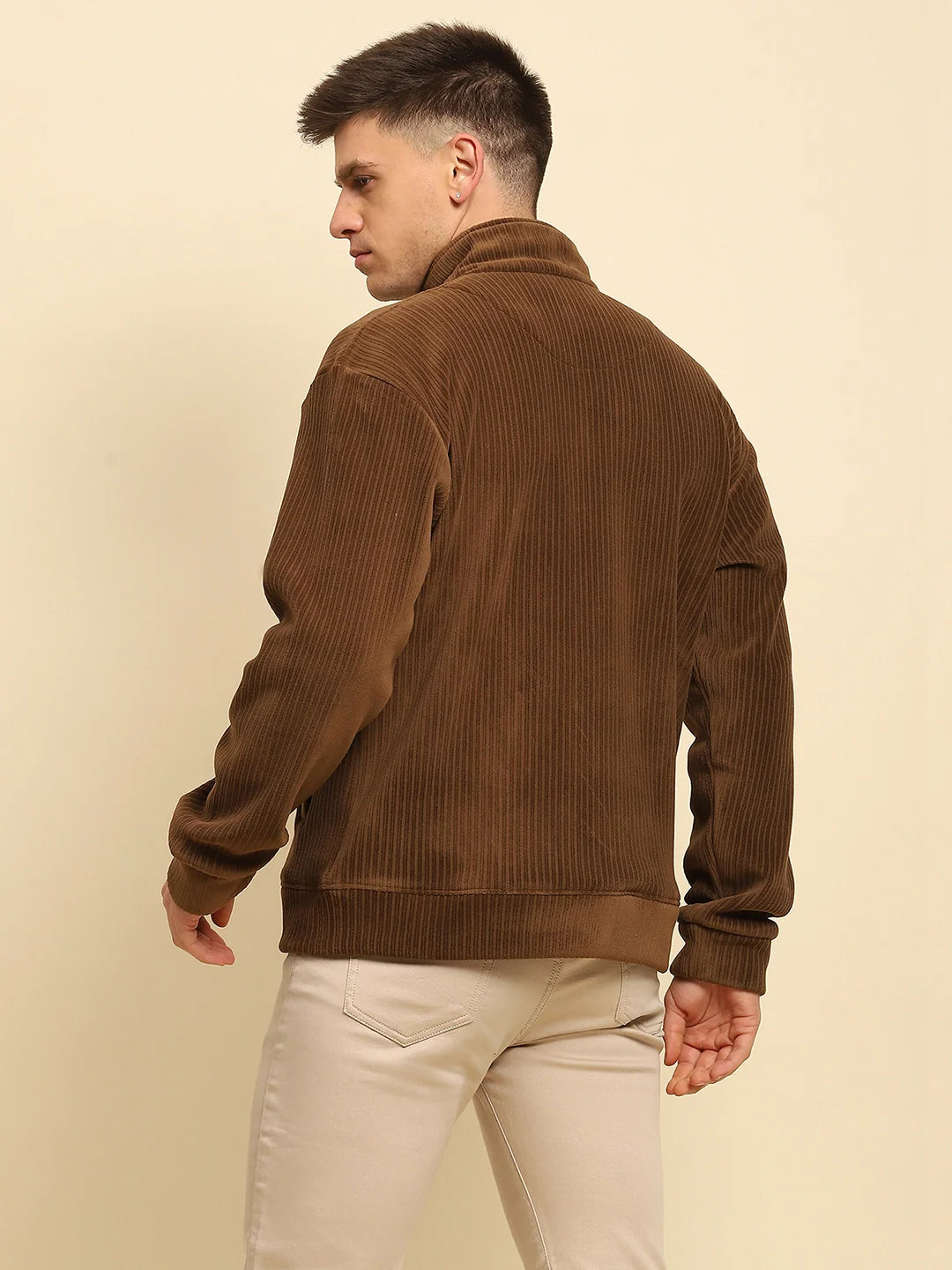 Coffee  Solid Jacket - Global Republic