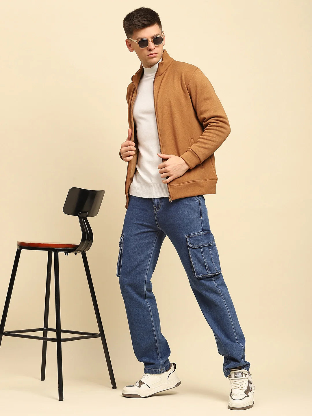Camel  Solid Sweatshirt - Global Republic