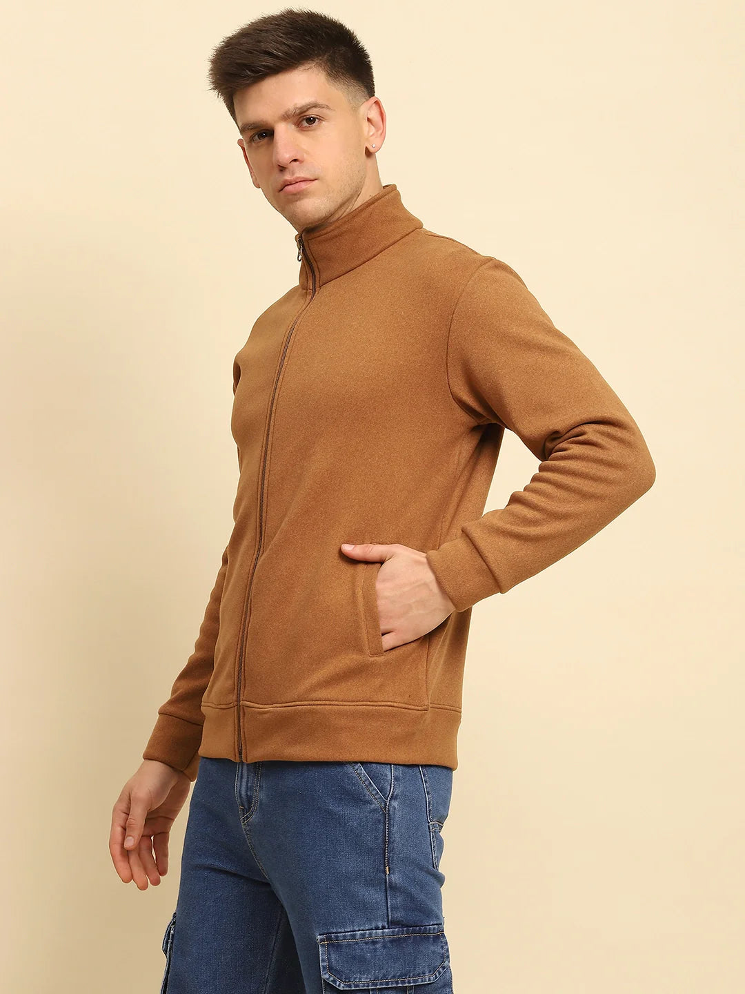 Camel  Solid Sweatshirt - Global Republic