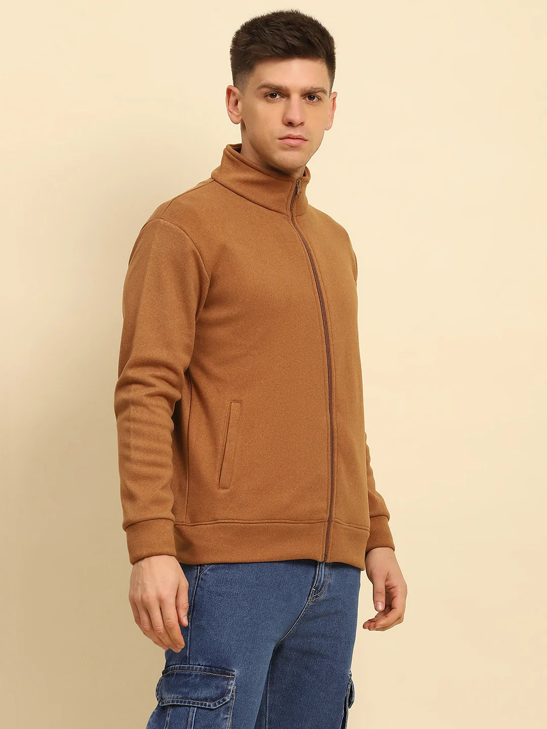 Camel  Solid Sweatshirt - Global Republic