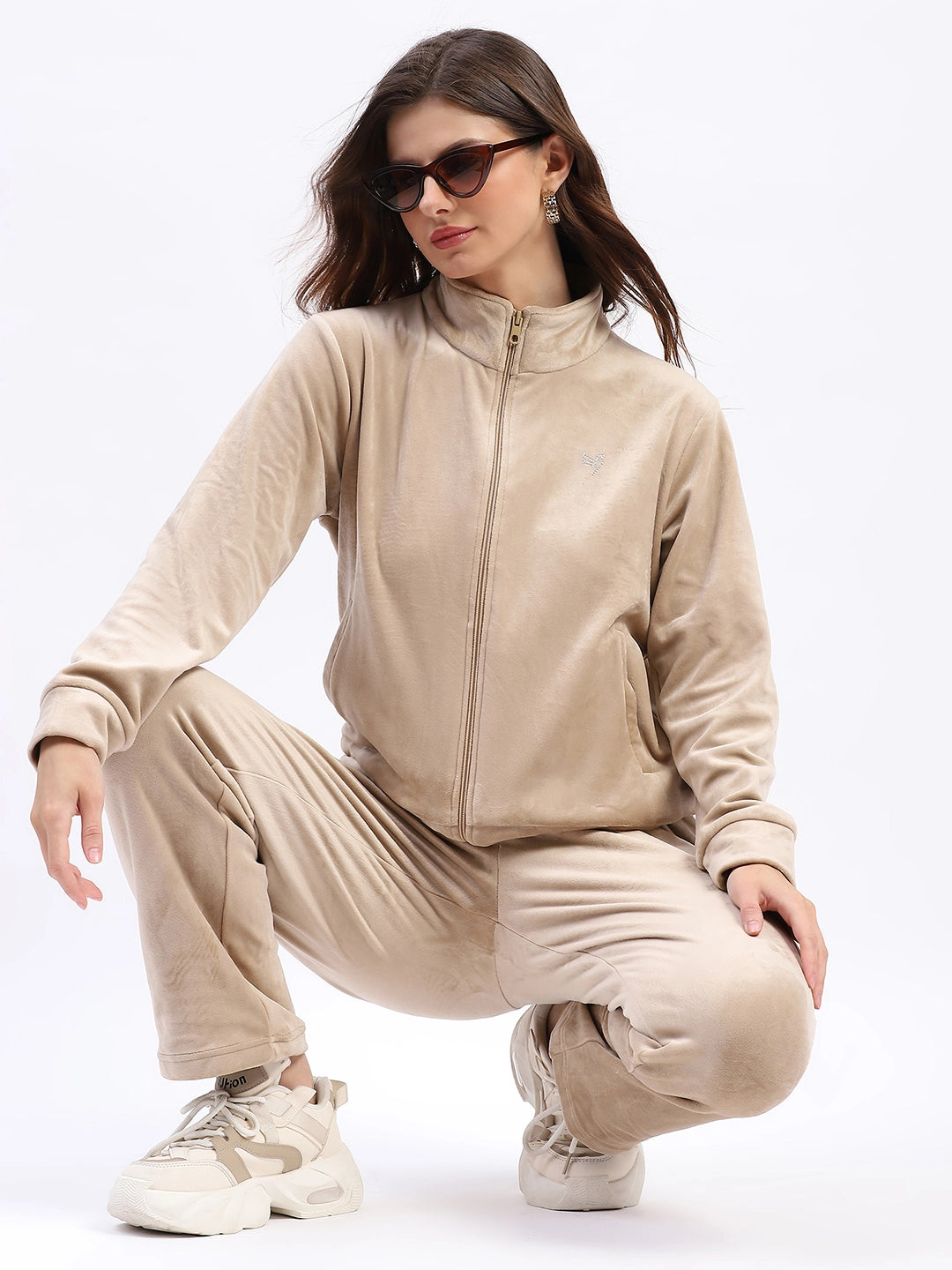 Velvet Suede Fleece-Lined Night Suit - Global Republic
