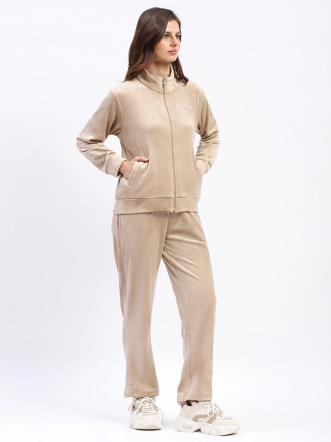 Velvet Suede Fleece-Lined Night Suit - Global Republic