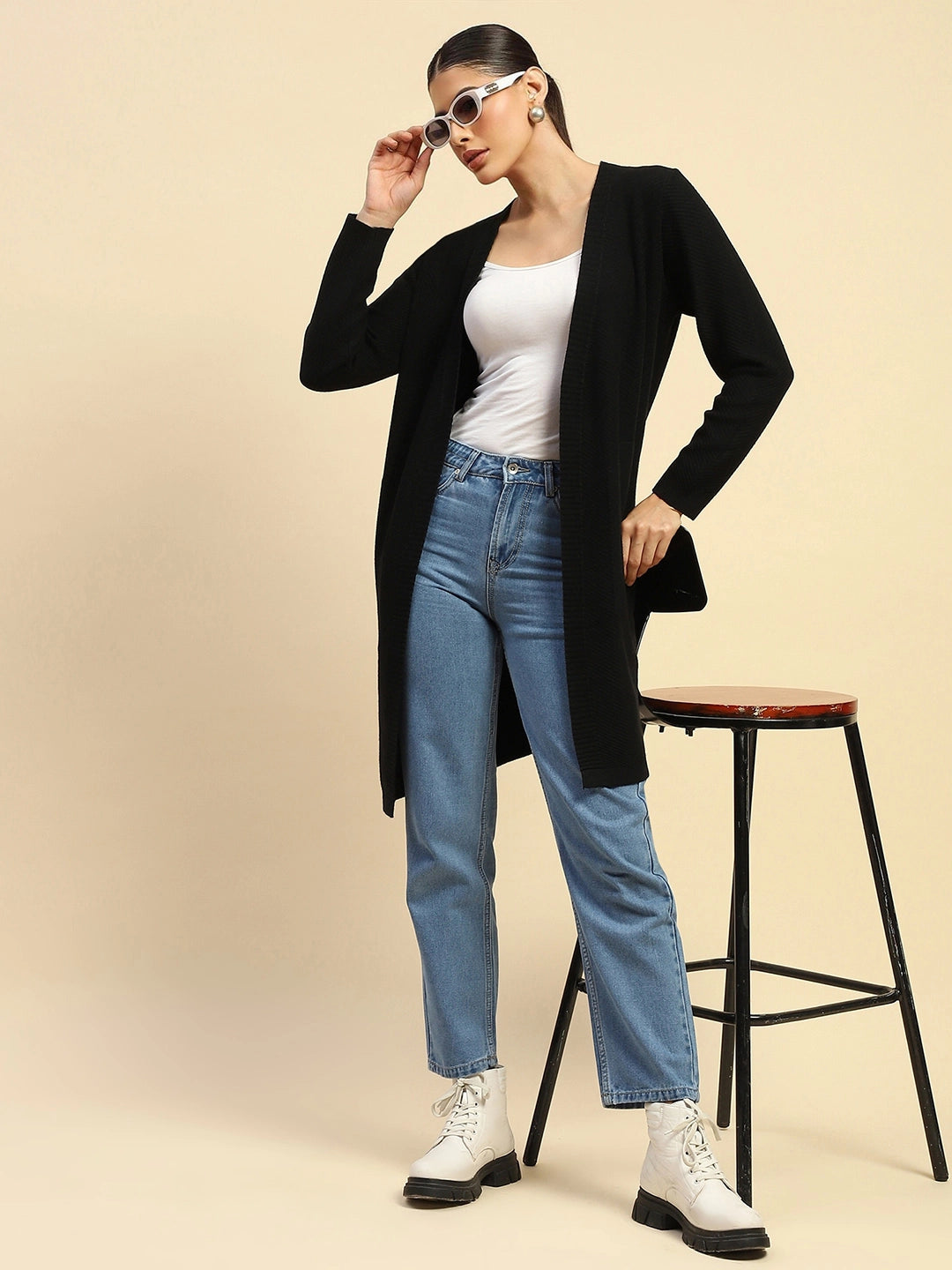 Viscose Loose Fit Winter Shrug - Global Republic