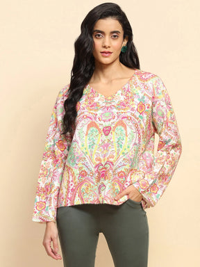 Multicolor Wool Blend Oversized Pullover
