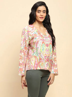 Multicolor Wool Blend Oversized Pullover