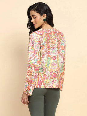 Multicolor Wool Blend Oversized Pullover