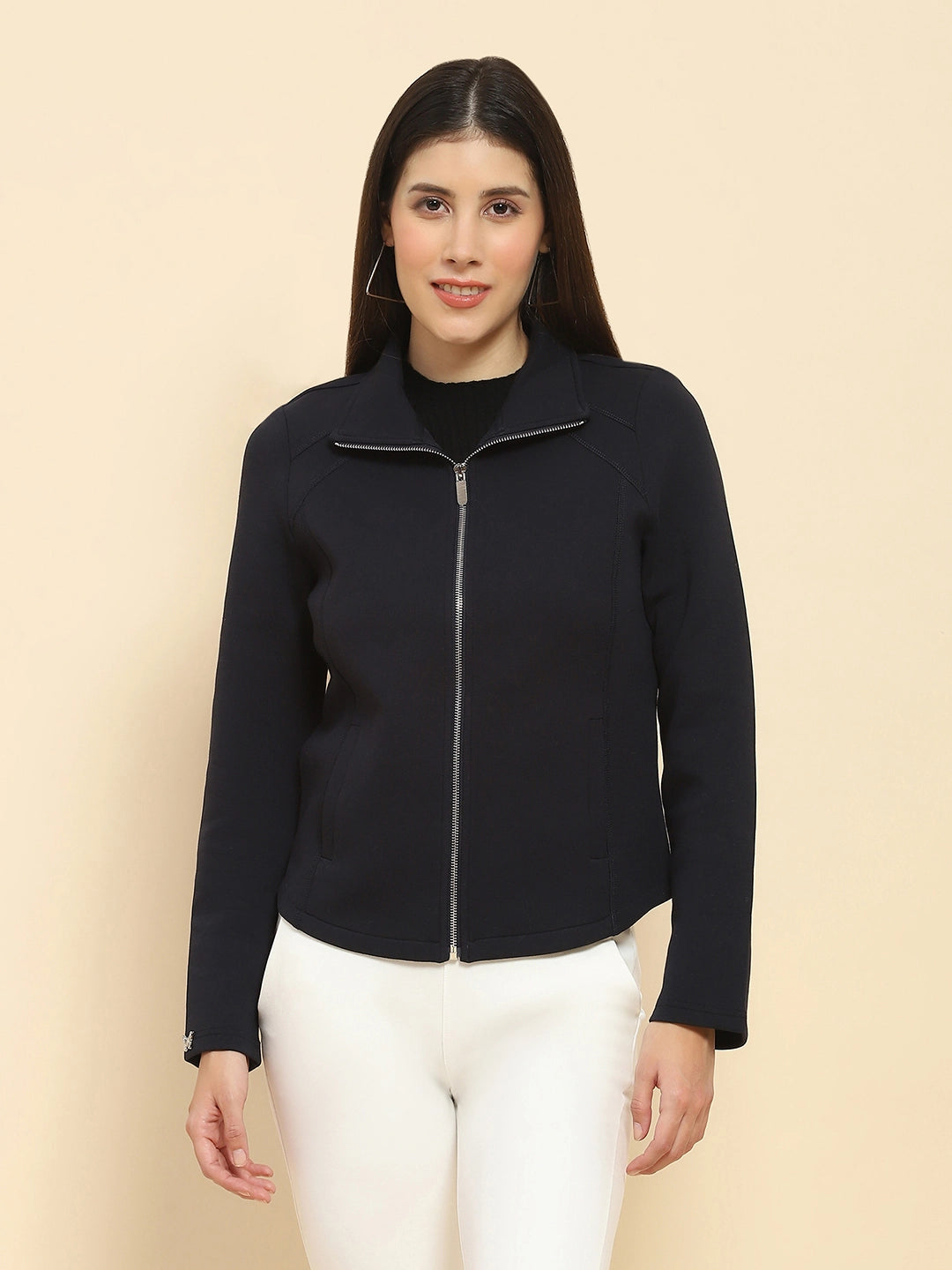 Navy  Solid Sweatshirt - Global Republic