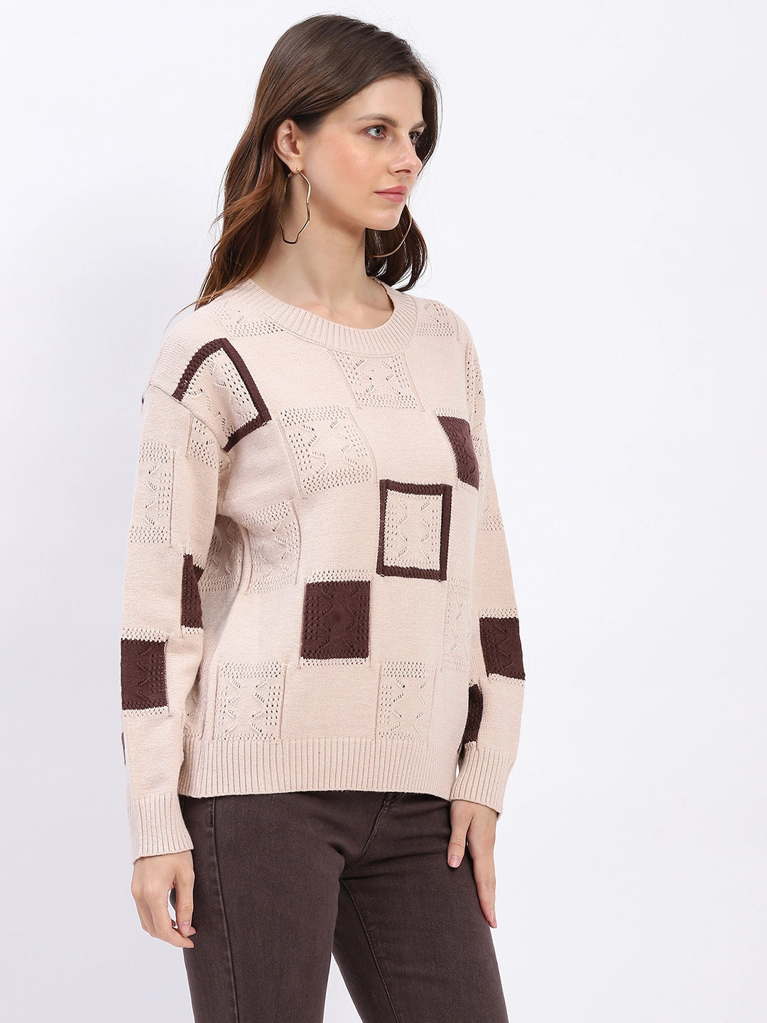Earthy Checkered Pullover - Global Republic