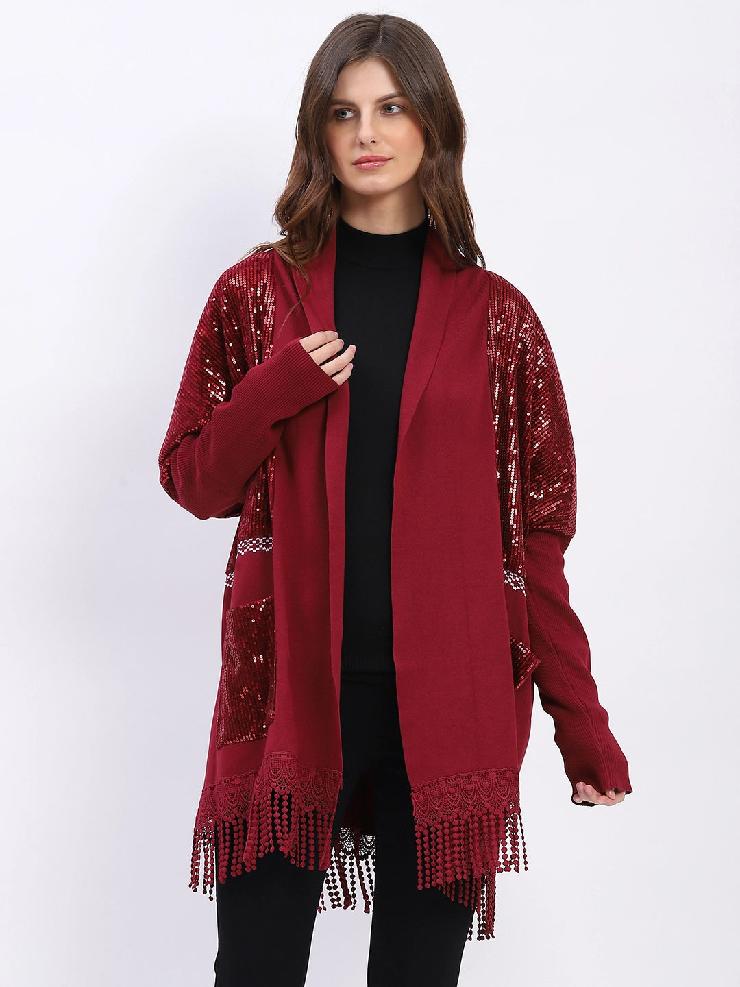 Winter Sequined Party Shrug - Global Republic