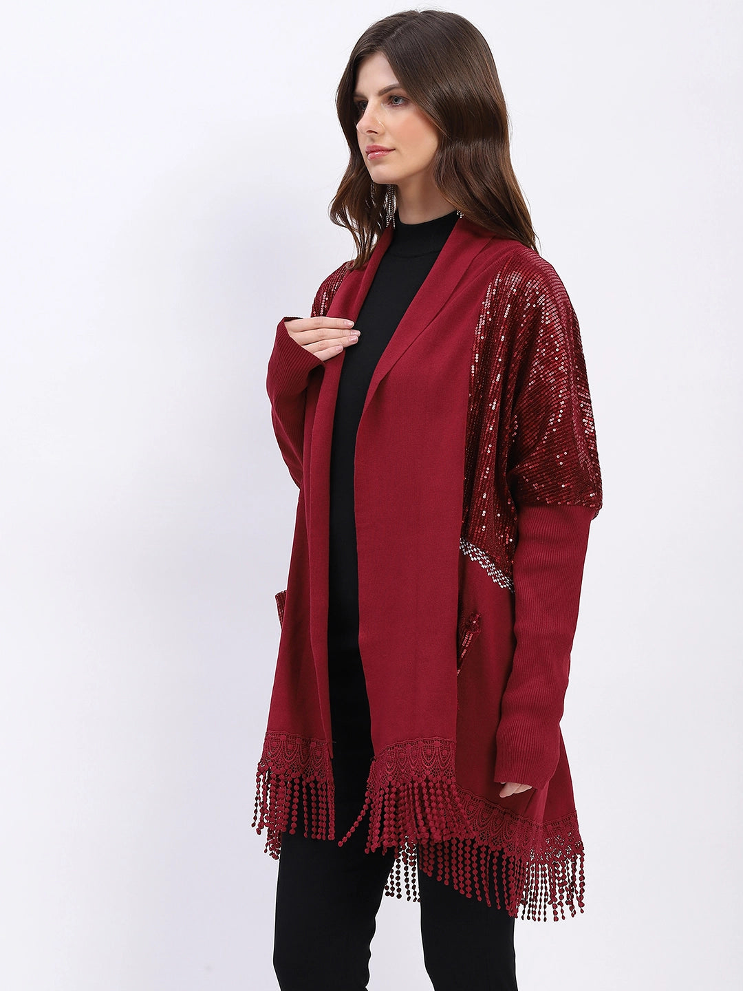 Winter Sequined Party Shrug - Global Republic