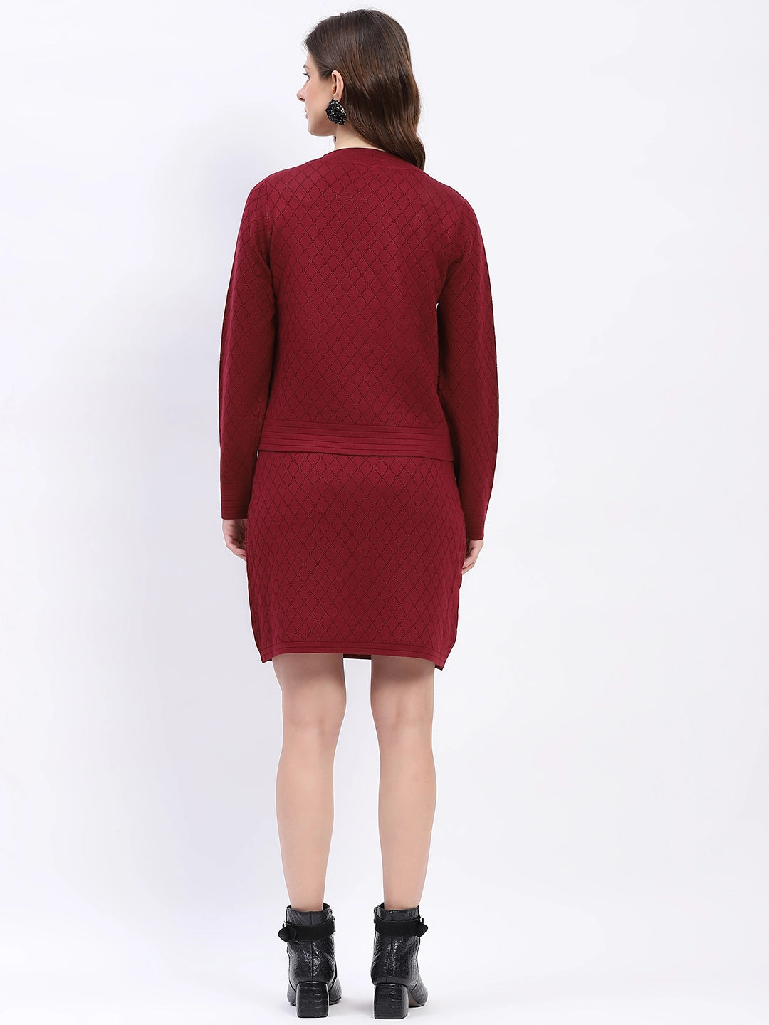 Wine Winter Dress Set - Global Republic