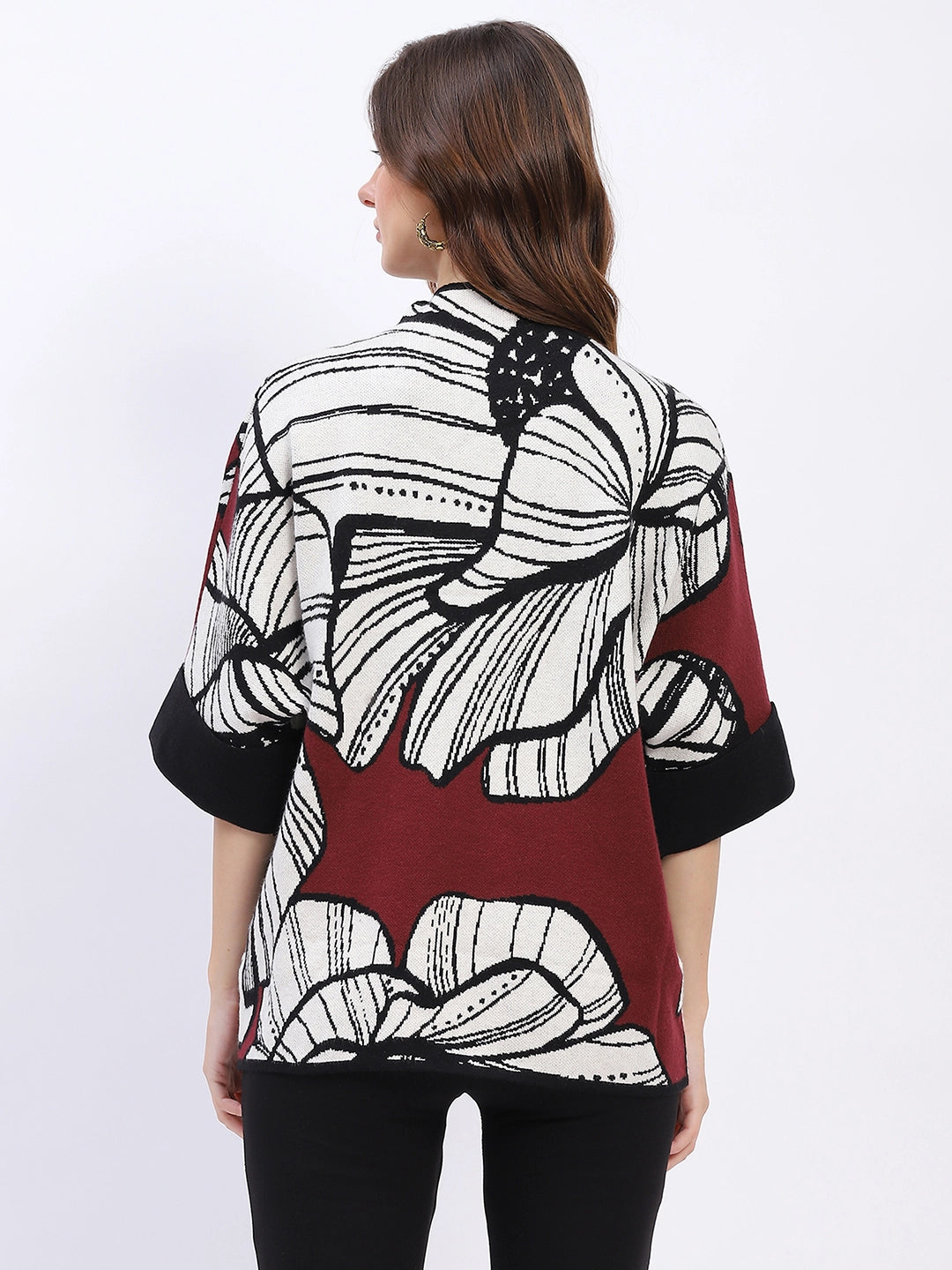 Abstract High Neck Pullover - Global Republic