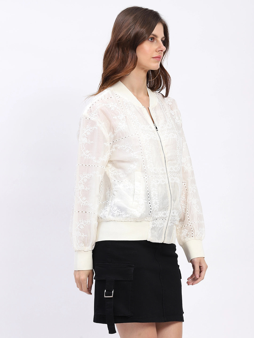 Embroidered Silk-Blend Shacket - Global Republic