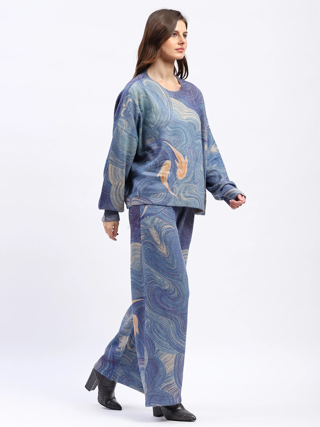 Abstract Print Loose-Fit Co-ord Set - Global Republic