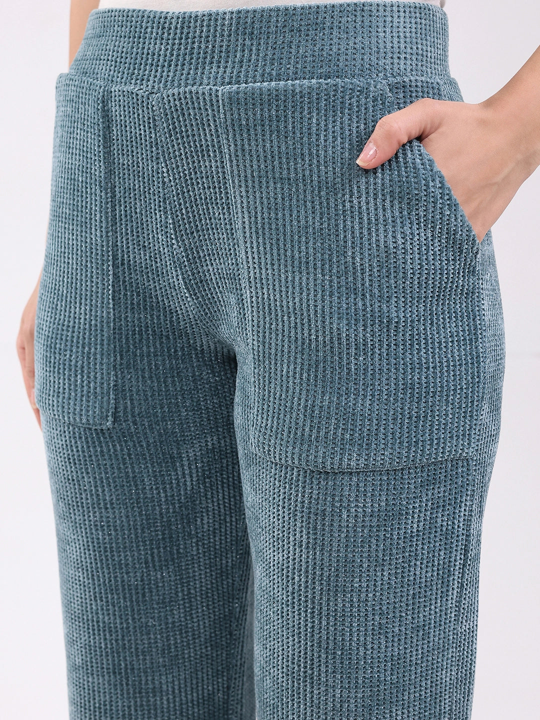 Blue Textured Winter Co-ord Set - Global Republic