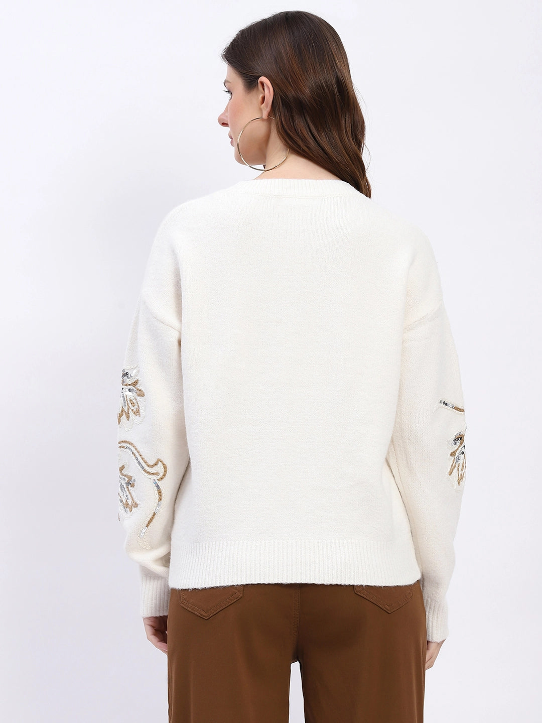 Floral Sequin Embroidered Pullover - Global Republic