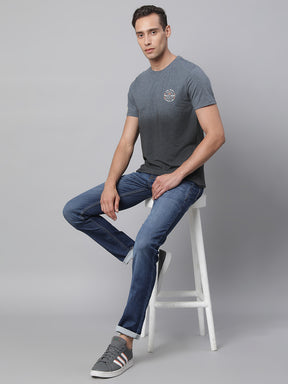 Mens Blue Denim Solid Jeans