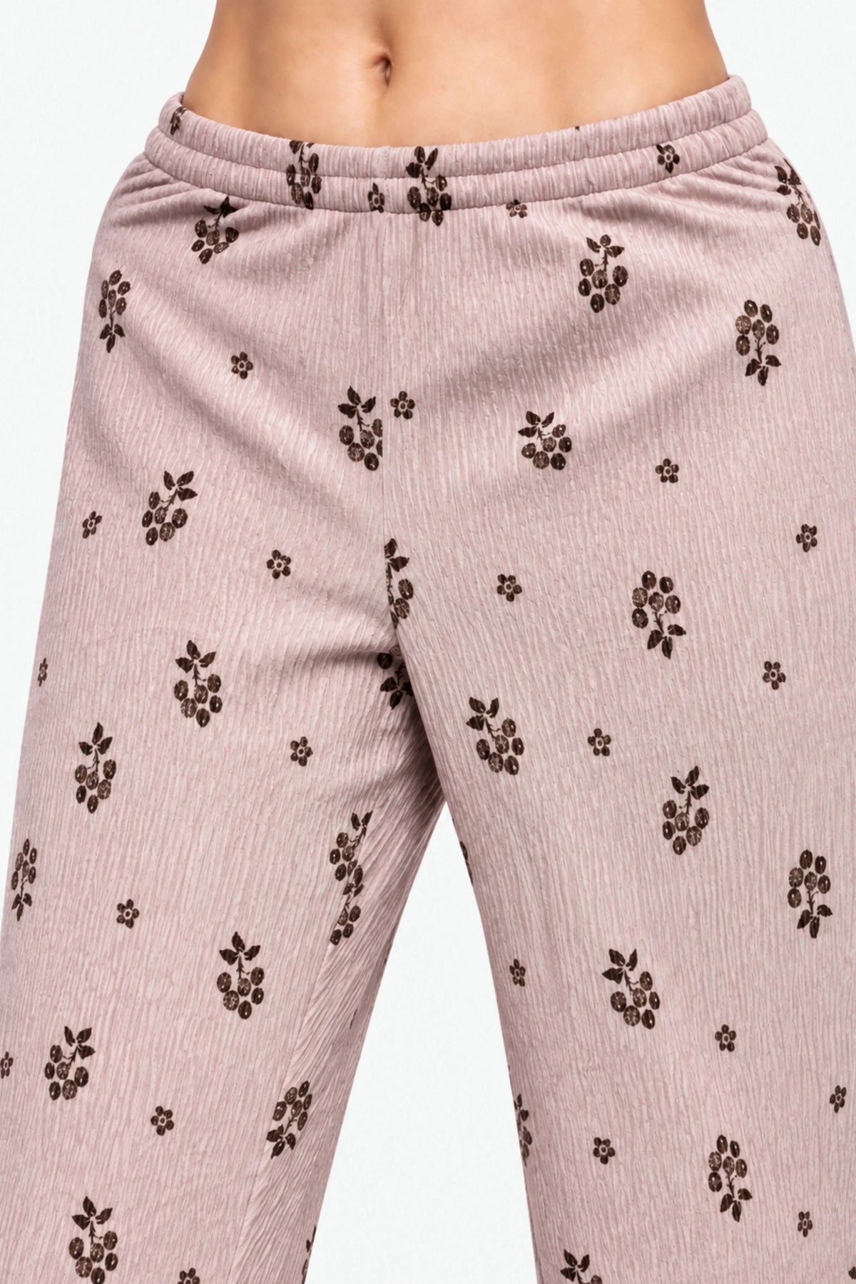 Pink Floral Winter Night Suit-Global Republic