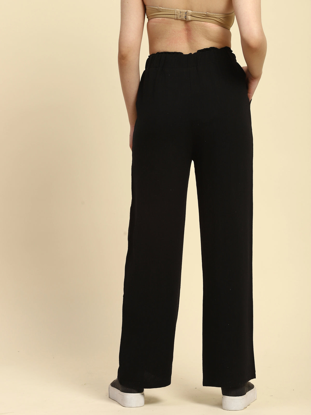 Black Ankle Length Cotton Lower