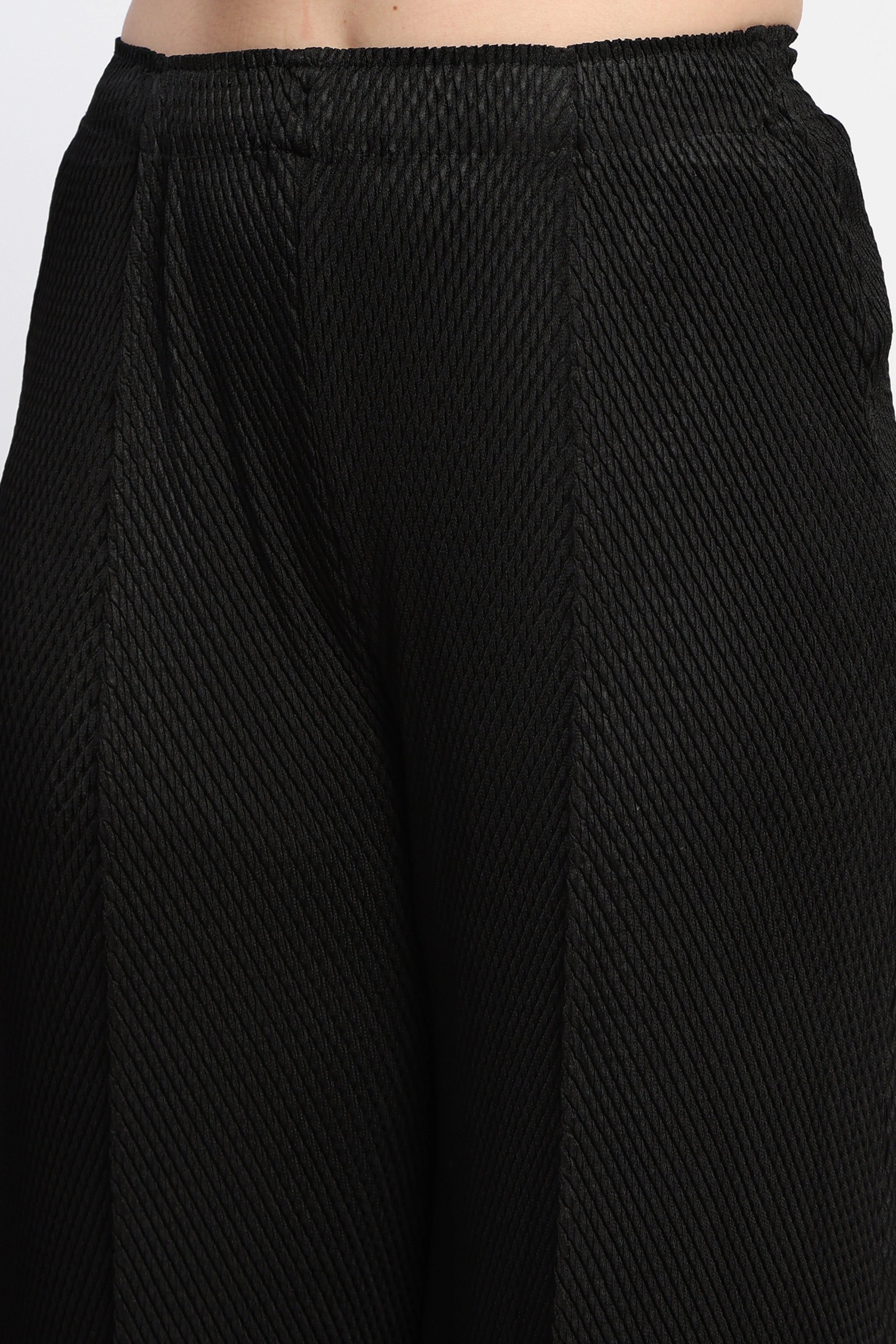 Black Pleated Co-ord Set