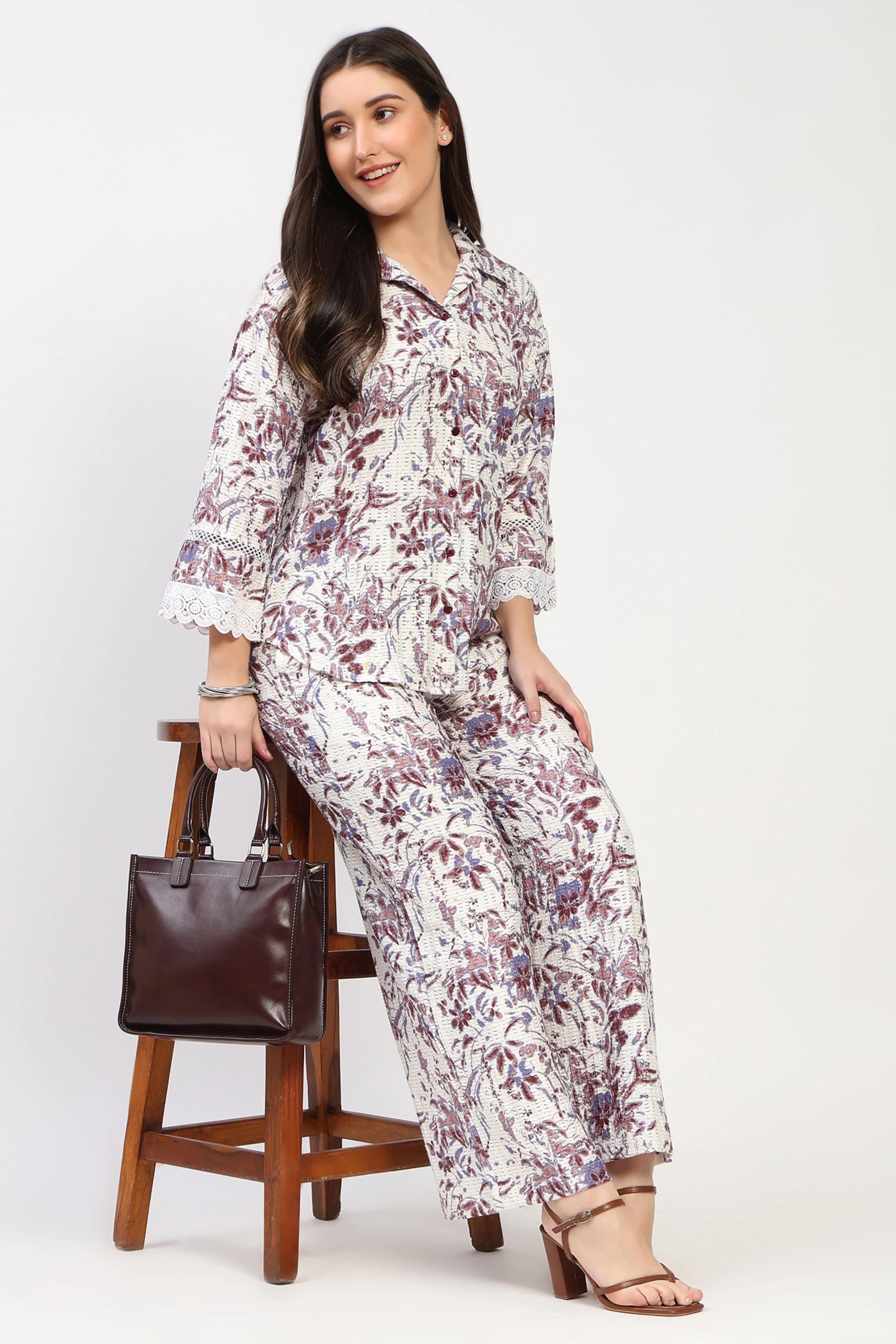 Multicolor Printed Co-Ord Set-Global Republic