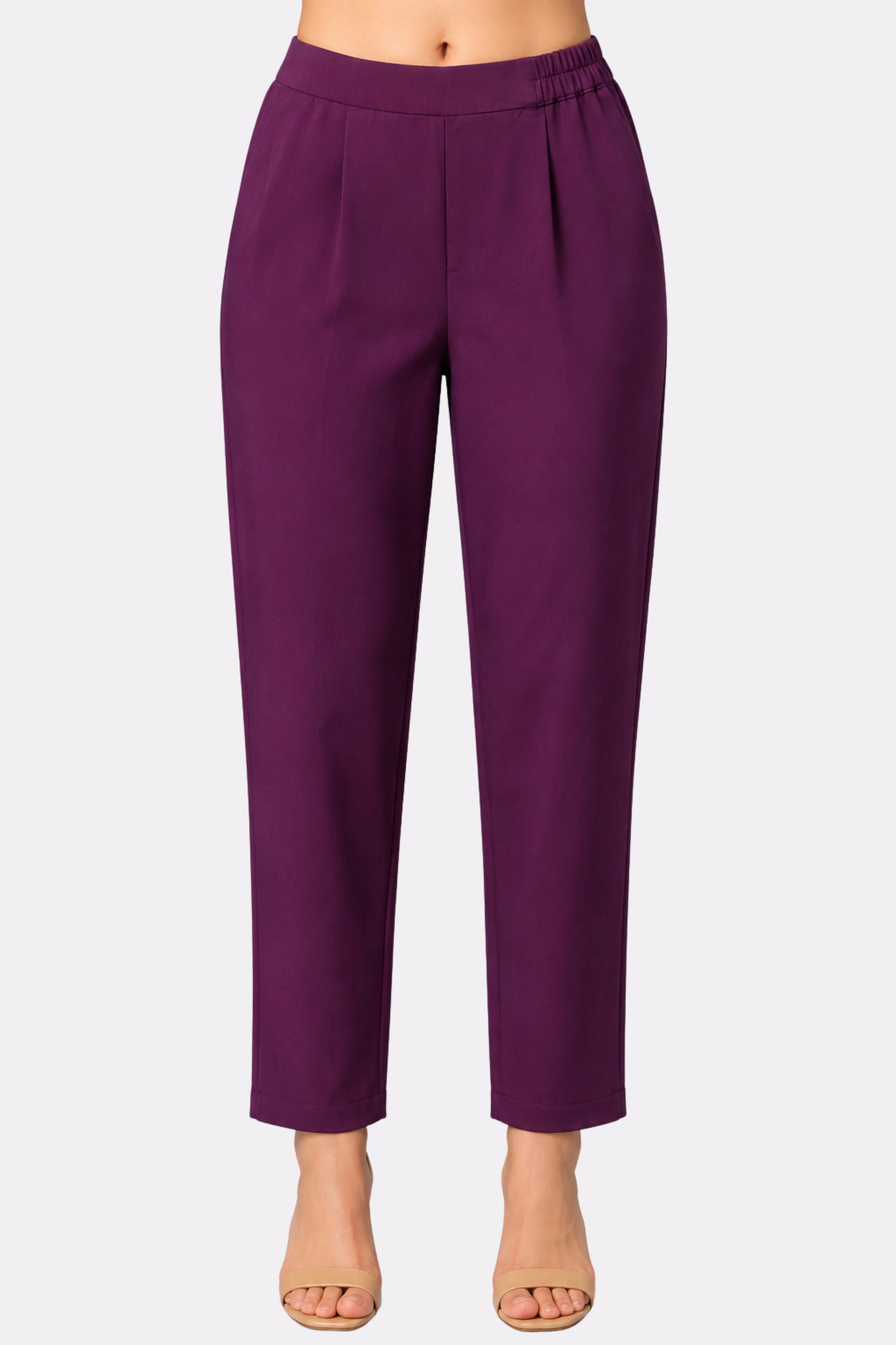 Purple Embroidered Chinon Suit Set-Global Republic