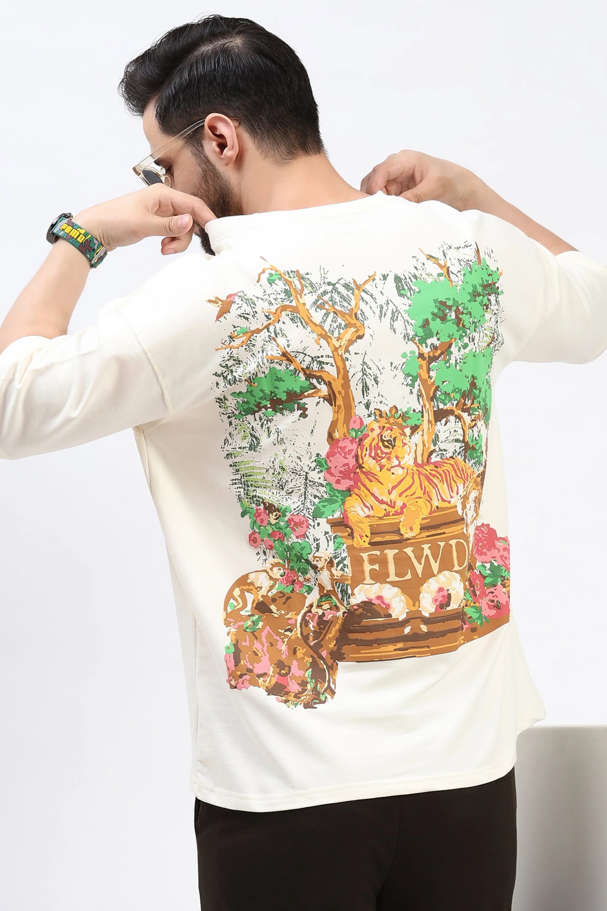 Jungle Print Oversized T-Shirt-Global Republic