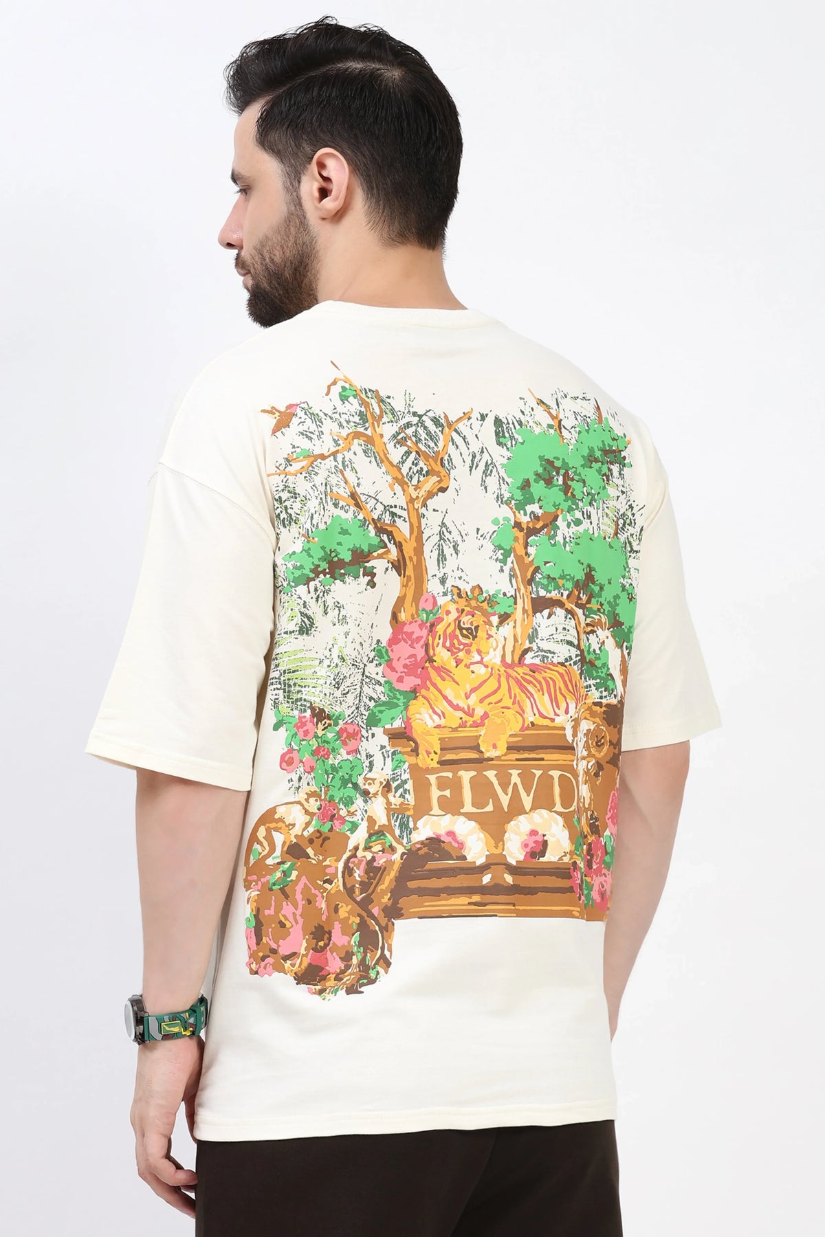 Jungle Print Oversized T-Shirt-Global Republic