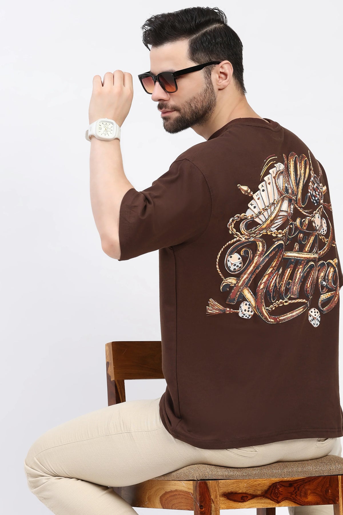 Stakes Graphic Oversized T-Shirt-Global Republic
