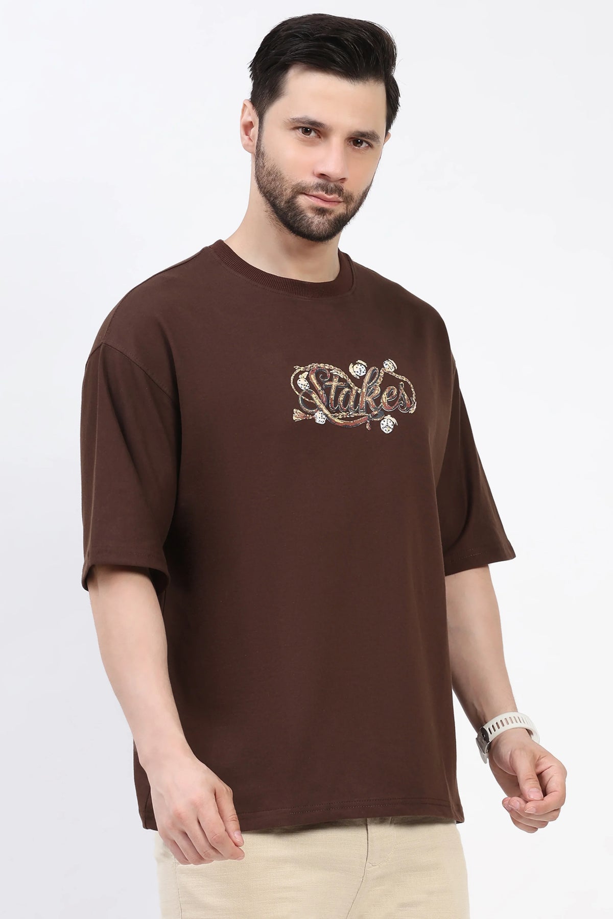 Stakes Graphic Oversized T-Shirt-Global Republic