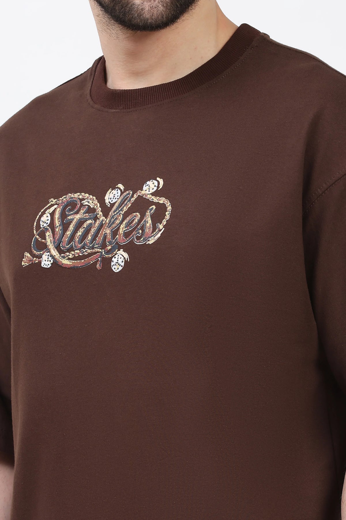 Stakes Graphic Oversized T-Shirt-Global Republic