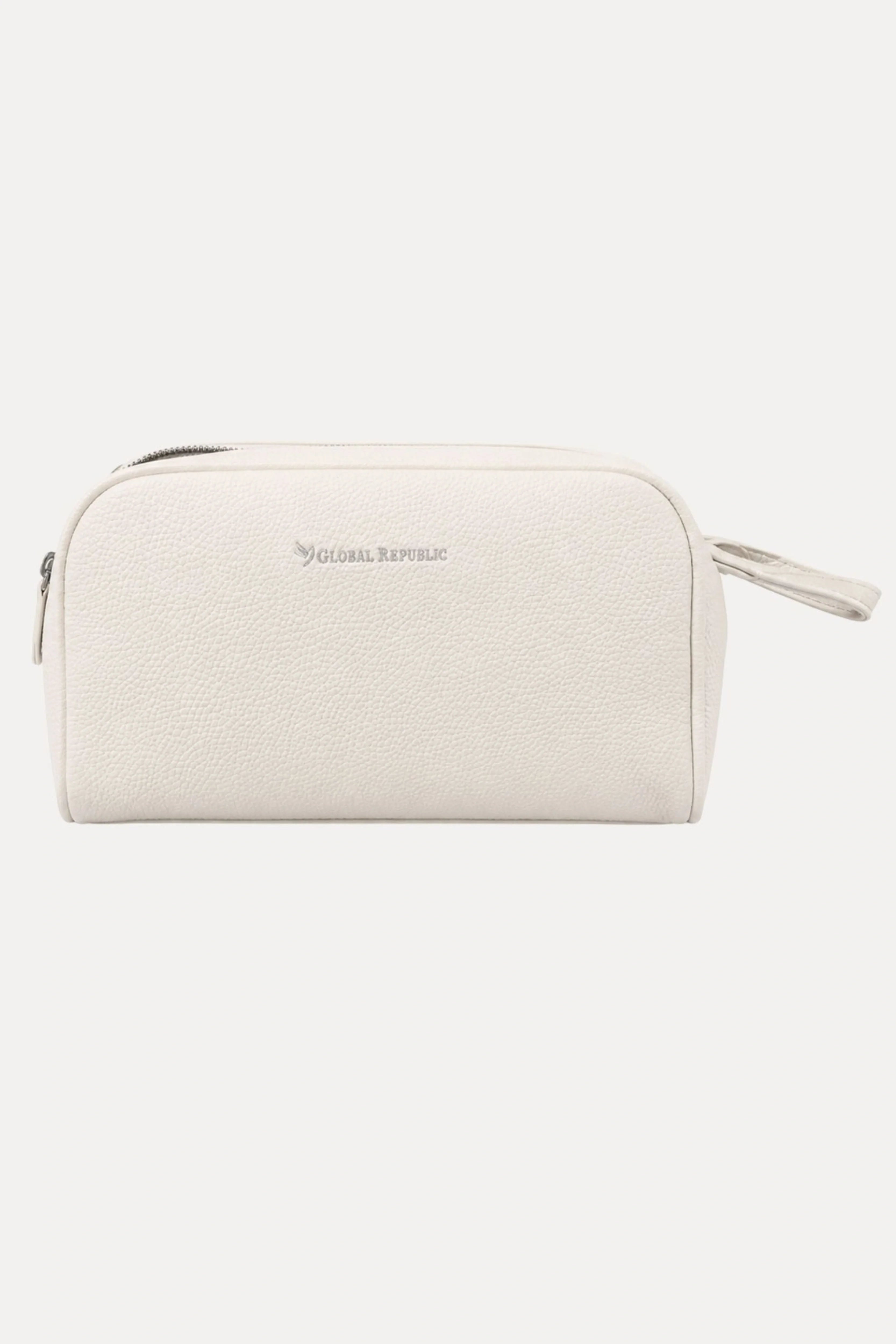 Cream PU Utility Kit Bag-Global Republic