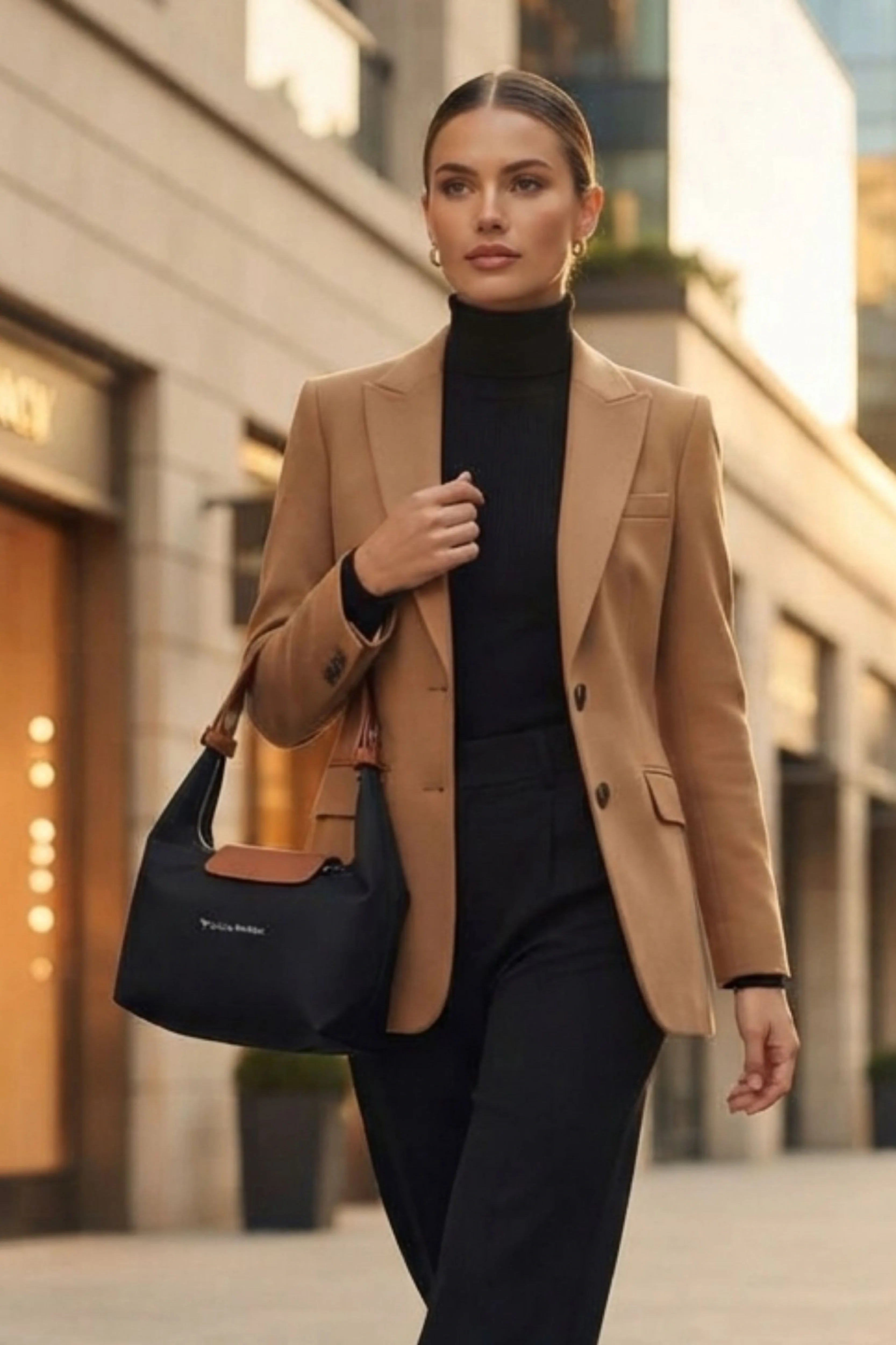 Mini Black Bag With Handle & Attachable Sling Strap-Global Republic
