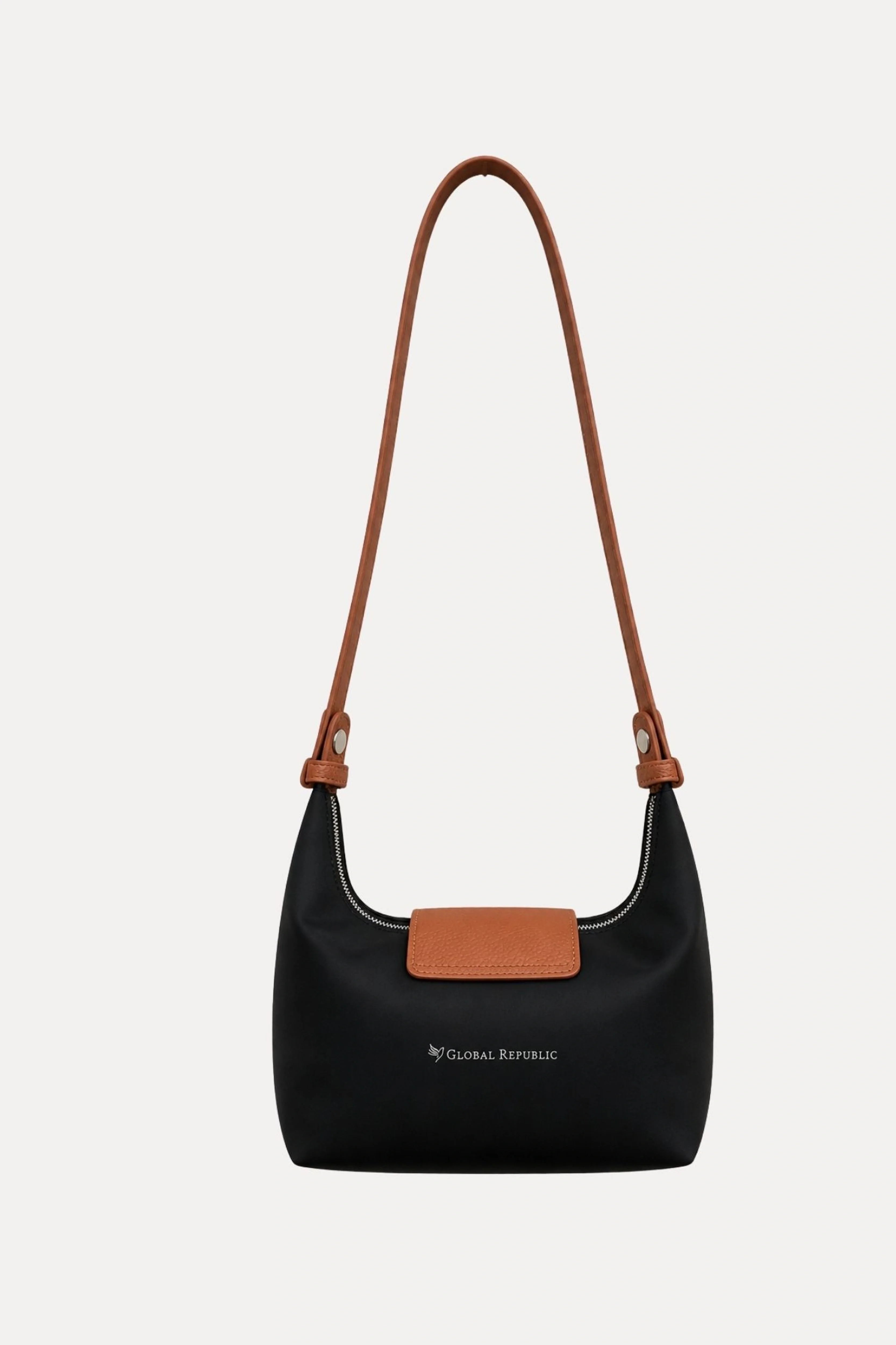Mini Black Bag With Handle & Attachable Sling Strap-Global Republic